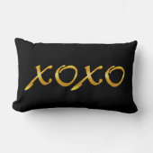 XOXO's in goud en zwart Kussen (Voorkant)