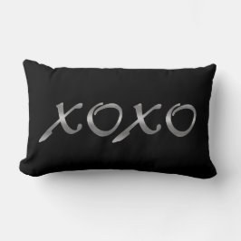 XOXO's in zilver en zwart Kussen