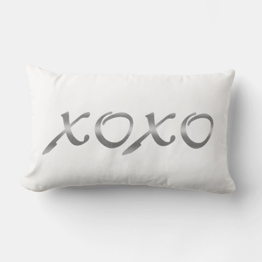 XOXO's in zilver Kussen (Voorkant)