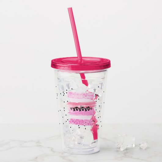 xoxoxo acryl drinkbeker (Voorkant ijs)