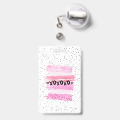 xoxoxo badge (Achterkant met uittrekbare clip)