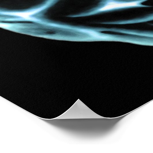 XRAY BRAIN SIDE UITZICHT BLUE POSTER (Hoek)