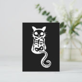 Xray Cat Kitten Skeleton Halloween Briefkaart (Staand voorkant)