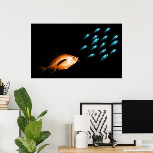 XRAY FISH CHASE BLACK ORIGINAL POSTER (Thuiskantoor)