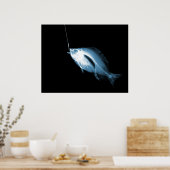 XRAY HOOK FISH BLACK BLUE POSTER (Keuken)