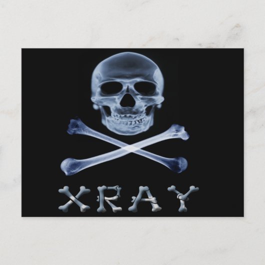 XRAY PIRATE Flag RADIOLOGY JOLLY ROGER Briefkaart (Voorkant)