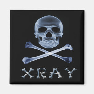 XRAY PIRATE Flag RADIOLOGY JOLLY ROGER Magneet