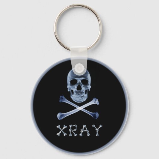 XRAY PIRATE Flag RADIOLOGY JOLLY ROGER Sleutelhanger (Voorkant)