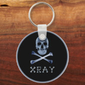 XRAY PIRATE Flag RADIOLOGY JOLLY ROGER Sleutelhanger (Voorkant)