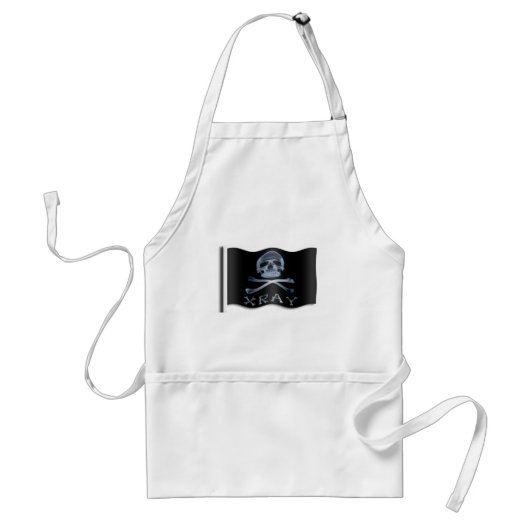 XRAY PIRATE Flag RADIOLOGY JOLLY ROGER Standaard Schort (Voorkant)