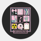 Xray Rad Tech Radiology Healthcare Appreciation Te Ronde Sticker (Voorkant)