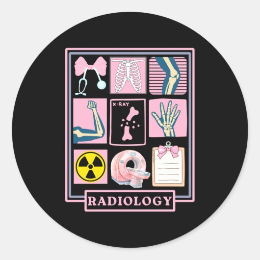 Xray Rad Tech Radiology Healthcare Appreciation Te Ronde Sticker (Voorkant)