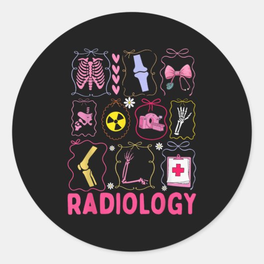 Xray Rad Tech Radiology Healthcare Appreciation Te Ronde Sticker (Voorkant)