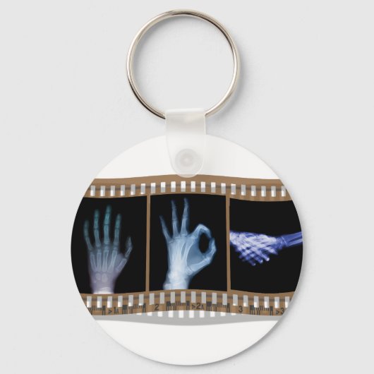 XRAY SIGN TAAL FILM - HAND OK HANDSHAKE SLEUTELHANGER (Voorkant)