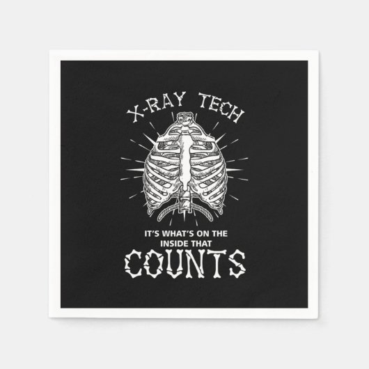 XRay Skelet Skeletsysteem Radioloog Rad Tech Servet (Voorkant)
