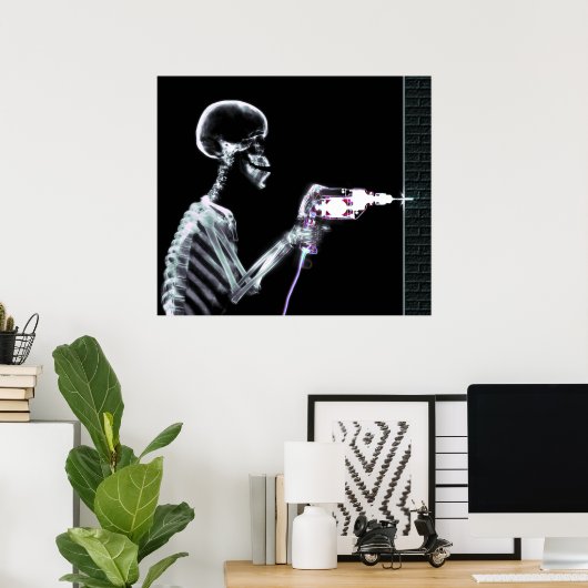 XRAY SKELETON DRILL ORIGINAL COLORS POSTER (Thuiskantoor)