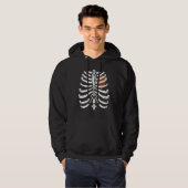 Xray Skeleton Rib Cage Tennis   Halloween Costume Hoodie (Voorkant volledig)