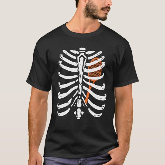 Xray Skeleton Rib Cage Tennis Halloween Costume T-shirt (Voorkant)