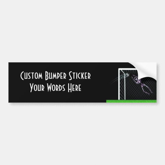 XRAY SKELETON SOCCER GOALIE ORIGINEEL BUMPERSTICKER (Voorkant)