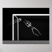 XRAY SKELETON SOCCER GOALIE WHITE BLACK POSTER (Voorkant)
