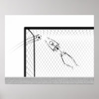 XRAY SKELETON SOCCER GOALIE WHITE BLACK