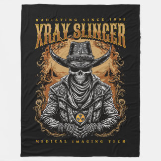 XRay Slinger Skelet Cowboy Fleece Deken