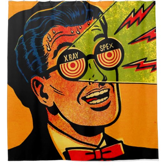 Xray Spex-afdrukken Douchegordijn (Voorkant)