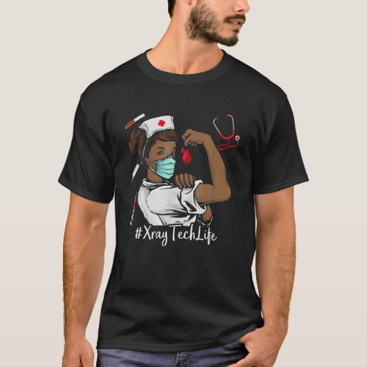 Xray Tech BLACK NURSE Black History Month Junenth T-shirt (Voorkant)