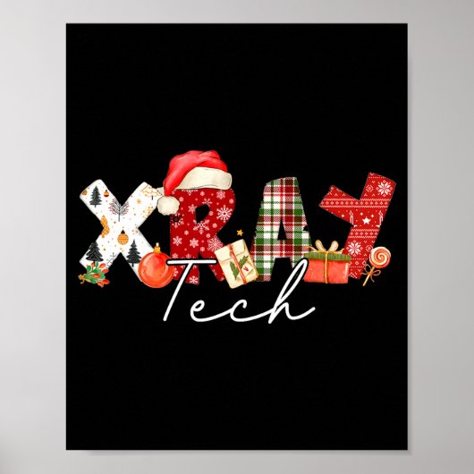 Xray Tech Christmas Bow Rad Tech Radiology Gift Me Poster (Voorkant)