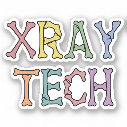 Xray Tech X-ray Technologist cadeaus Sticker (Voorkant)