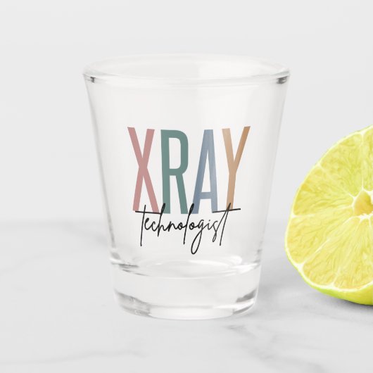 Xray Tech X-ray Technoloog Multicolored giften Shot Glas (Voorkant)