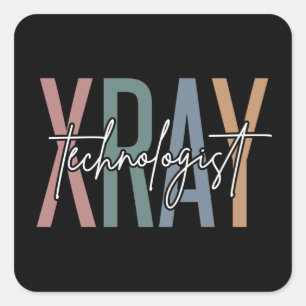 Xray Tech X-ray Technoloog Multicolored giften Vierkante Sticker