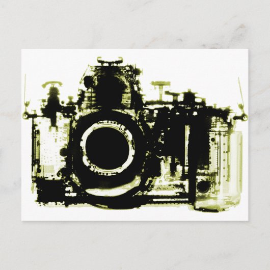 XRAY VISION CAMERA BLACK YELLOW BRIEFKAART (Voorkant)