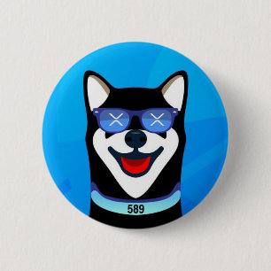 XRdoge Logo blauw Ronde Button 5,7 Cm