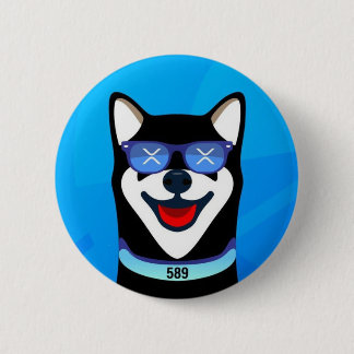 XRdoge Logo blauw Ronde Button 5,7 Cm