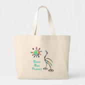 xRed onze planeet Grote Tote Bag (Voorkant)