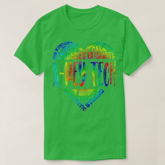 XRey Tech Tie Dye NurseS Week Dag Kerstmis T-shirt (Design voorkant)