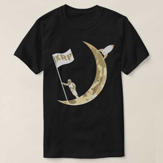 XRP aan de cliënt XRP Astronaut Crypto van de Rand T-shirt (Design voorkant)
