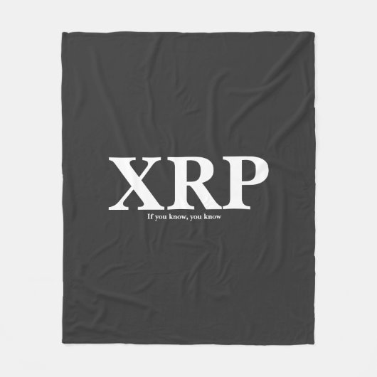 XRP Als u weet, weet u Fleece Deken (Voorkant)