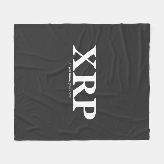 XRP Als u weet, weet u Fleece Deken (Voorkant (Horizontaal))