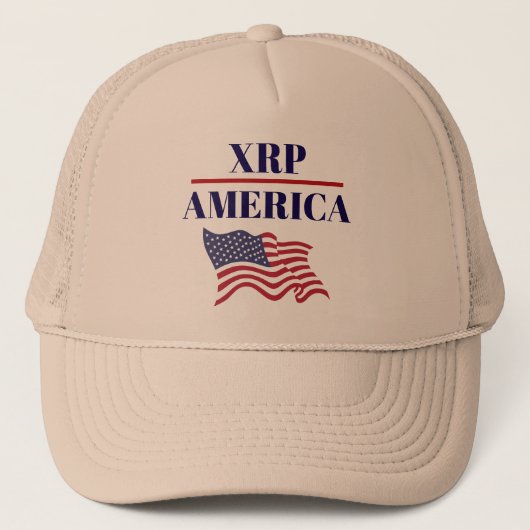 XRP America Trucker Hat Trucker Pet (Voorkant)