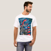 XRP Astronaut NAAR DE MAAN - XRP cryptocurrency T-shirt (Voorkant volledig)
