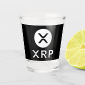 XRP Black and White Crypto-valutapartij Shot Glas (Voorkant)