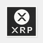 XRP Black Crypto Currency Party Servet (Voorkant)