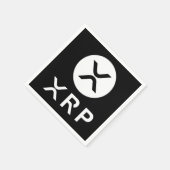 XRP Black Crypto Currency Party Servet (Hoek)