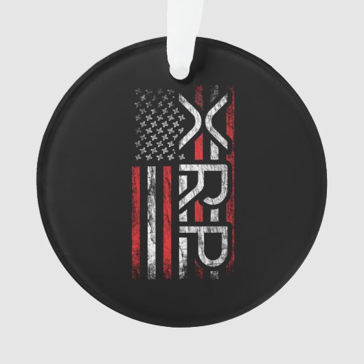 XRP Crypto Cryptocurrency American Flag Meme Ornament (voorkant)