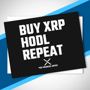 XRP Crypto Cryptocurrency koopt de Herhaling van h Briefkaart