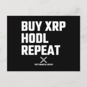 XRP Crypto Cryptocurrency koopt de Herhaling van h Briefkaart (Voorkant)