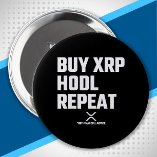 XRP Crypto Cryptocurrency koopt de Herhaling van h Ronde Button 4,0 Cm