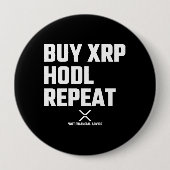 XRP Crypto Cryptocurrency koopt de Herhaling van h Ronde Button 4,0 Cm (Voorkant)